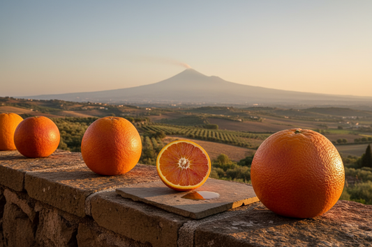 Arance Tarocco vista Etna