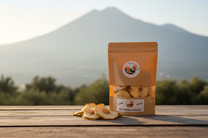 Mele delle’Etna a Rondelle Essiccate Chips - 100% Naturale e Siciliane - 90 gr