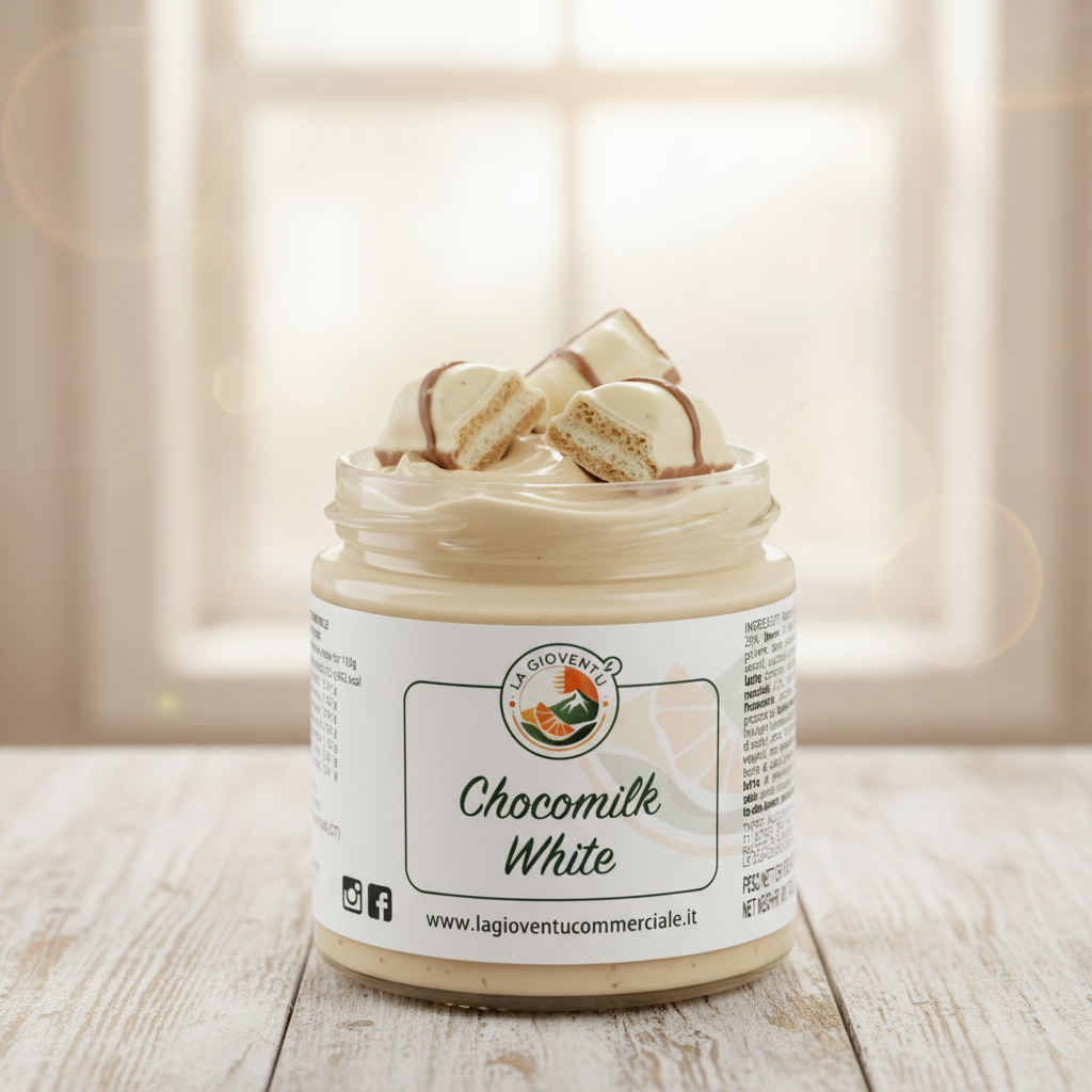 Crema Spalmabile Chocomilk White - Cioccolato Bianco e Nocciola