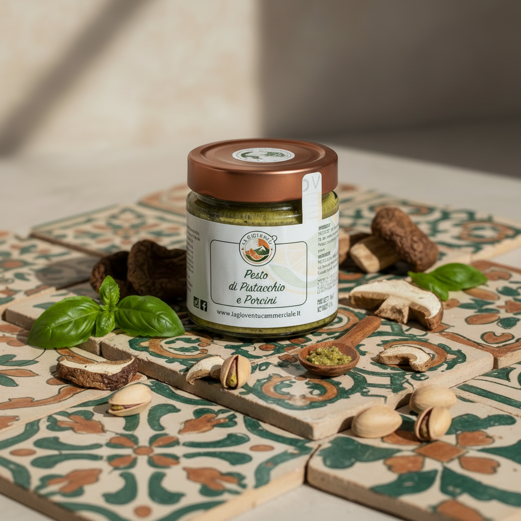 Pesto di Pistacchio 60% e funghi porcini