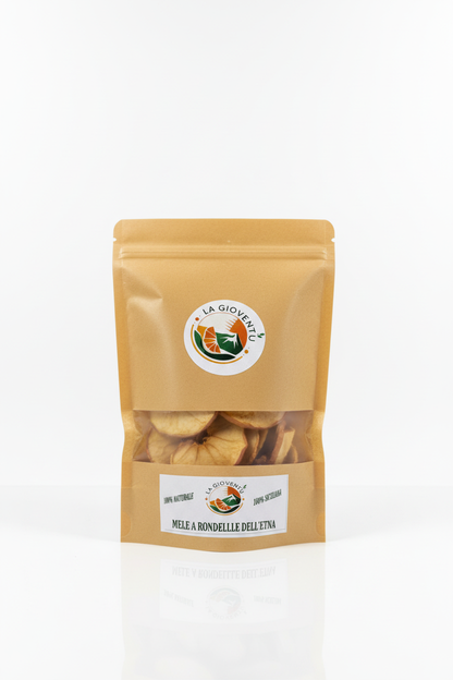 Mele delle’Etna a Rondelle Essiccate Chips - 100% Naturale e Siciliane - 90 gr