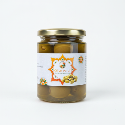 Olive Verdi Nocellare dell’Etna ripiene alle Mandorle