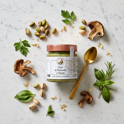 Pesto di Pistacchio 60% e funghi porcini