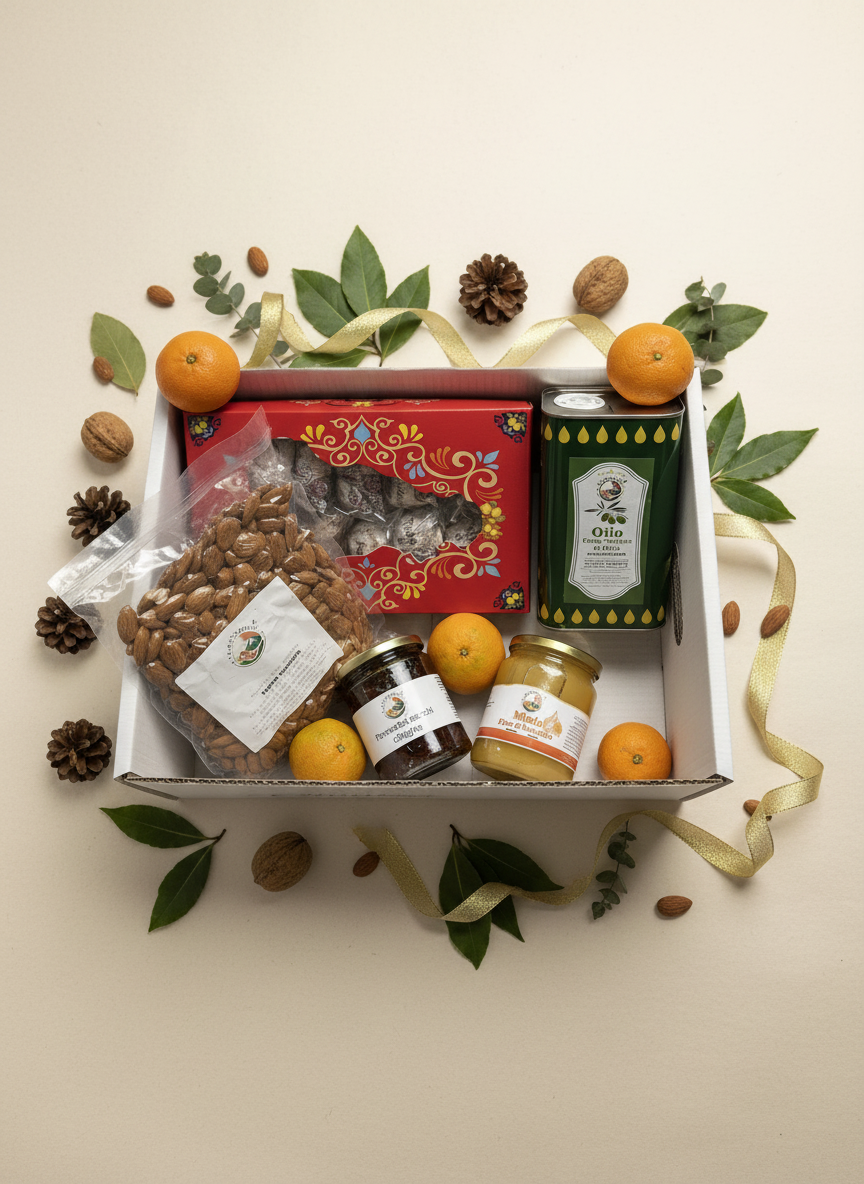 Gift Box Flat Lay