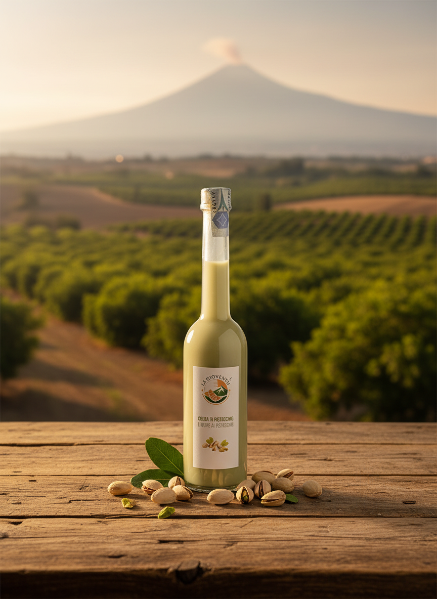 Liquore al pistacchio con Etna