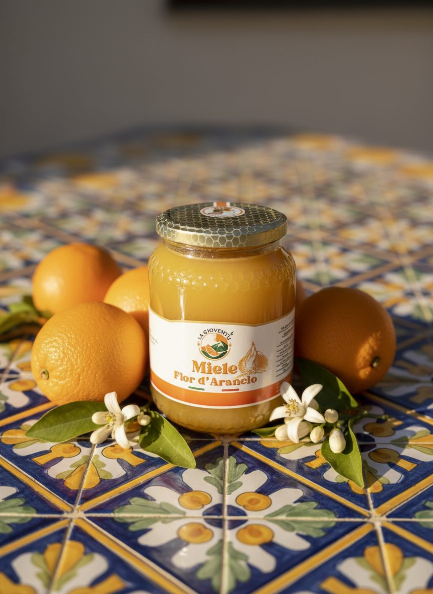 Miele Fior d'Arancio con maioliche