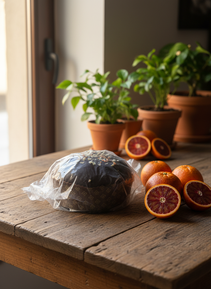 Panettone con arance siciliane