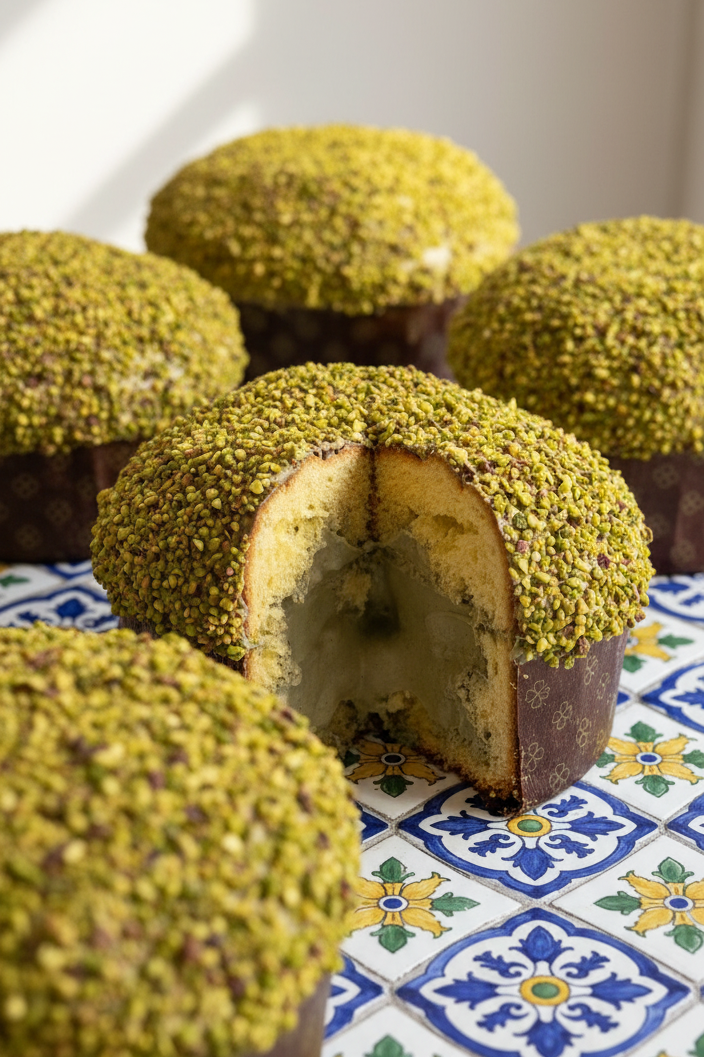 Panettoni su ceramiche siciliane