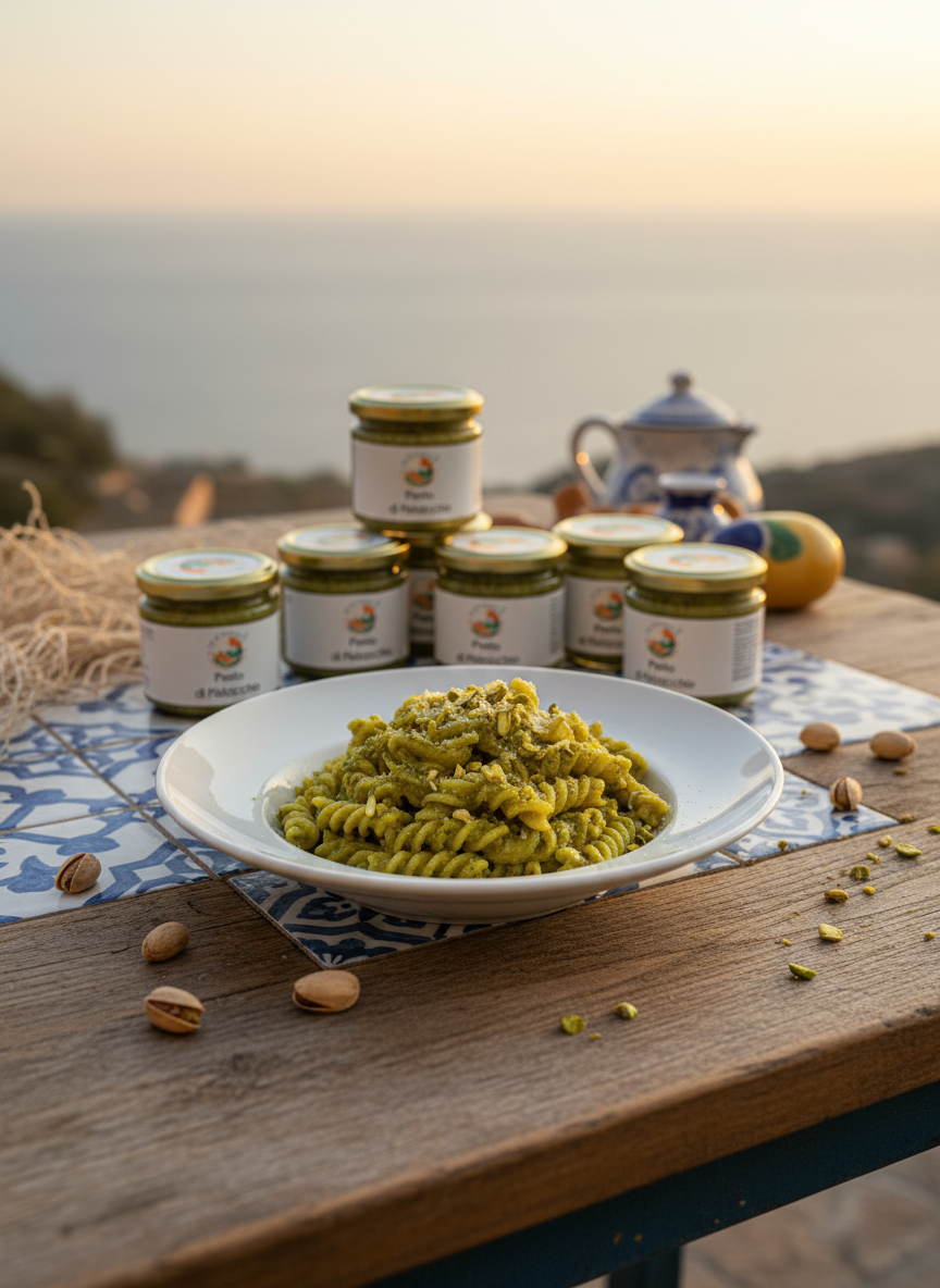 Pasta con barattoli - costa siciliana