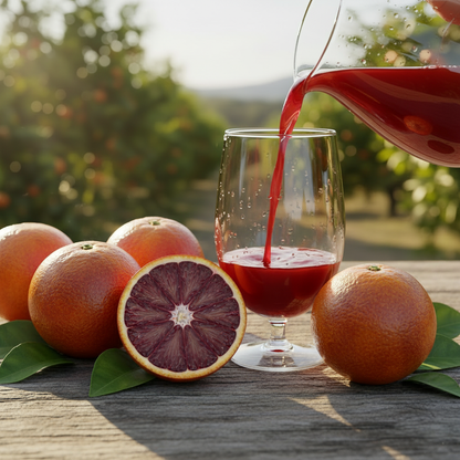 Spremuta versata dalla caraffa